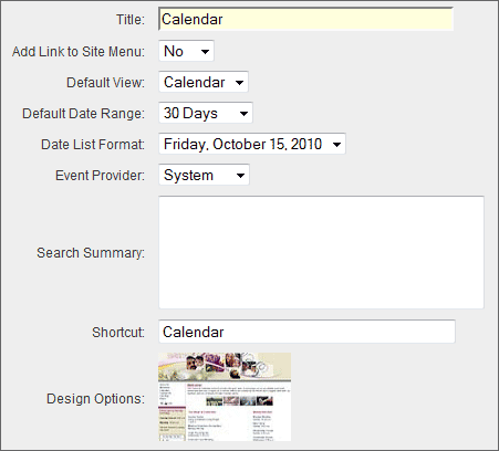 Events Manager Settings Events Manager Settings